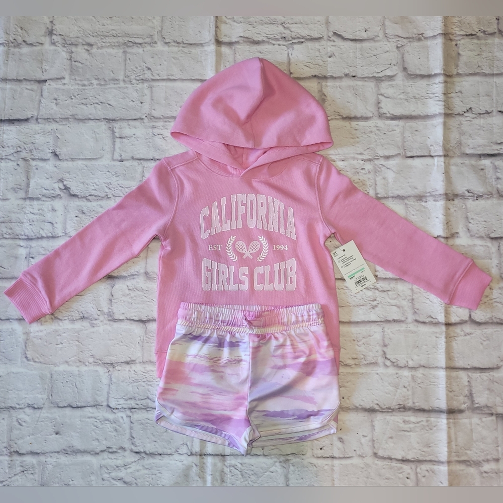 Baby & Toddler Girl Jumping Beans® Active Pullover Shirt & Shorts Set - Picture 2 of 5